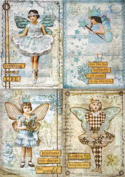 a collage of cards with angels and fairies