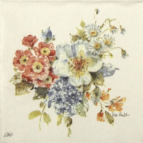 Single Decoupage Napkin - Garden Flower Bunch