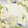 Cocktail Decoupage Napkin - Little Snowdrops linen