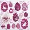 Paper Napkin - Painted Easter eggs rose