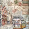 Stamperia Rice Paper A4 - Art of Travelling Tram