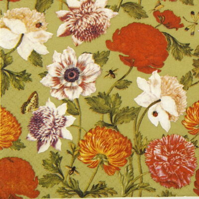 Cocktail Napkin - Flora Botanica green