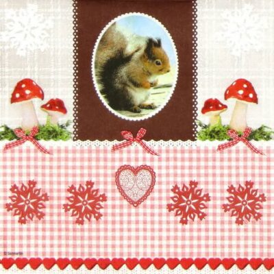 Paper Napkin - Sanmartin: Vintage Squirrel