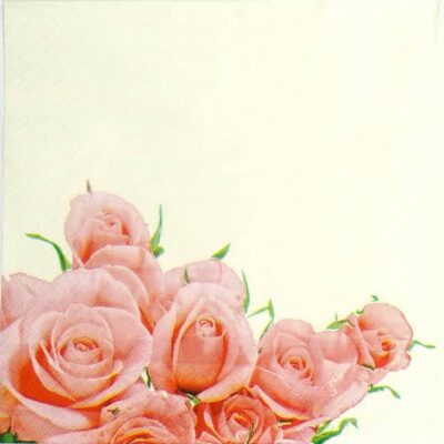 Lunch Napkins (20) - Light Pink Rose