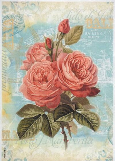 Rice Paper - Red Roses Lido Small