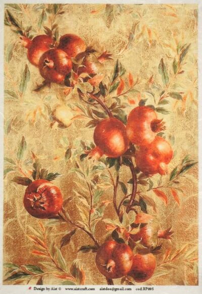Rice Paper - Vintage Pomegranate