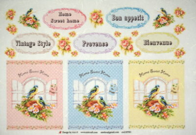 Rice Paper - Home Sweet Home 32x45cm