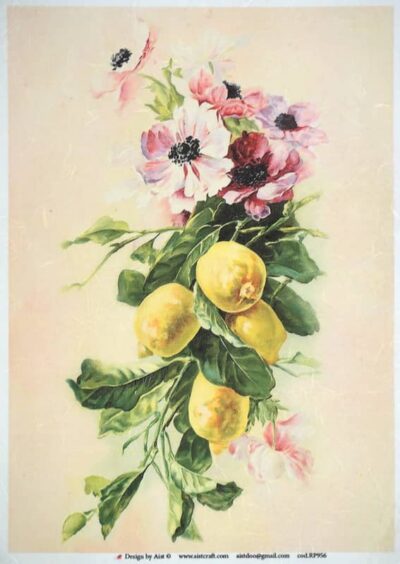 Rice Paper - Vintage lemon tree 32x45cm