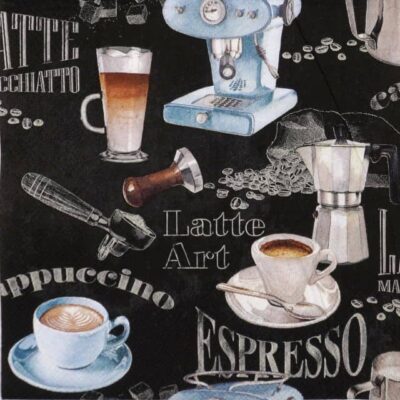 Paper Napkins - Barista black (20 pieces)