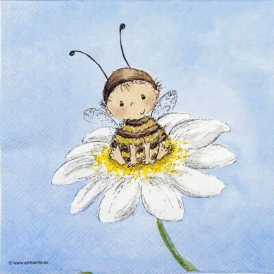 Single Decoupage Napkin - Bee child