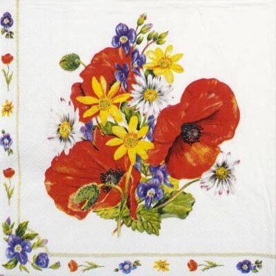 Single Decoupage Napkin - Field bouquet