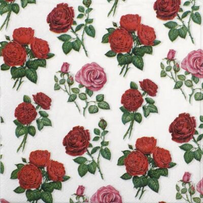 Single Decoupage Napkin - Hailey white