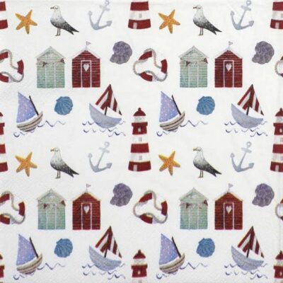 Paper Napkins - Nautical items (20 pieces)