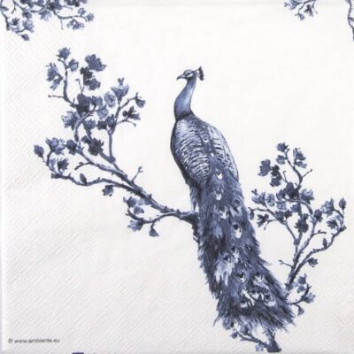 Cocktail Decoupage Napkin - Royal Peacock