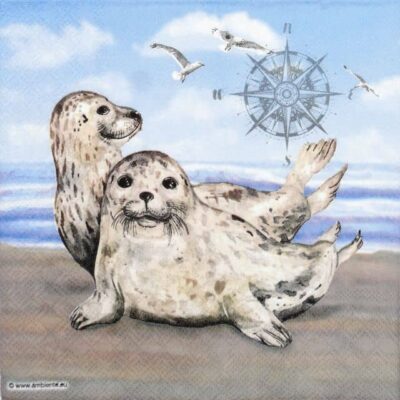 Paper Napkins - Seals (20 pieces)