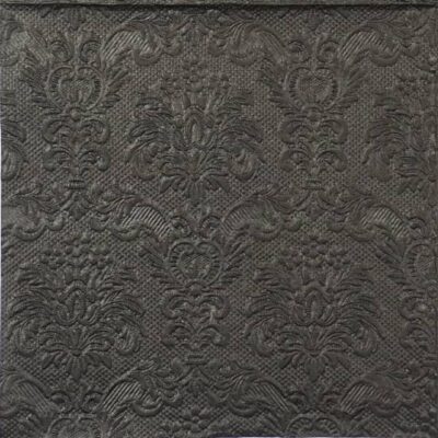 Paper Napkin - Embossed Elegance Black