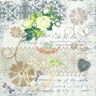 Lunch Napkins (20) - Variety Of Cabaret Grey