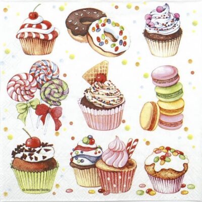 Single Decoupage Napkin - Sweets