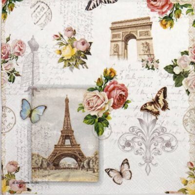 Paper Napkin - Paris Monuments