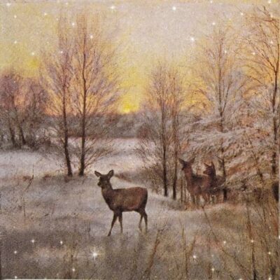 Lunch Napkins (20) - Deer at Sunset