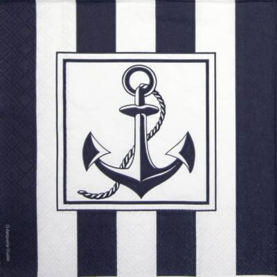 Paper Napkins - Anchor Blue (20 pieces)