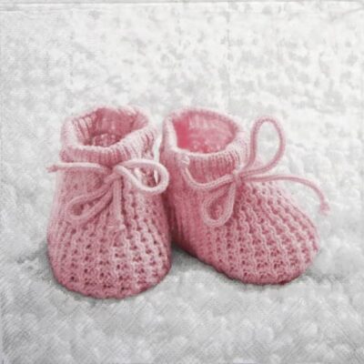 Lunch Napkins (20) - Baby Girl Booties