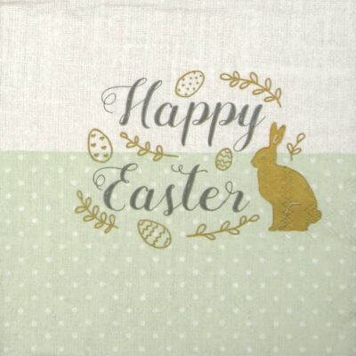 Lunch Napkins (20) - Embroidery Easter green