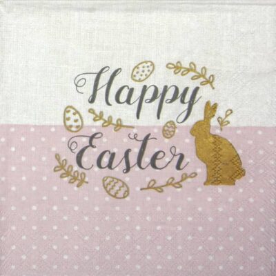 Lunch Napkins (20) - Embroidery Easter rose