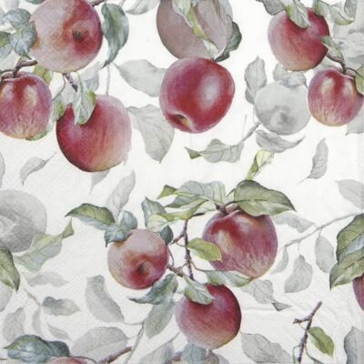 Paper Napkin - Fresh Apples White