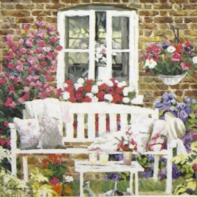 Paper Napkin - Garden Bench