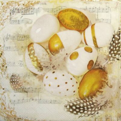 Cocktail Napkin - Golden Eggs