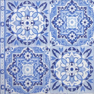 Paper Napkin - Tiles Blue