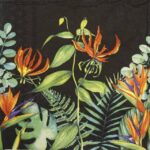 Paper Napkin - Tropical Floral Black