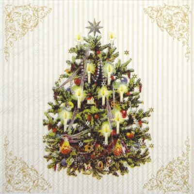 Paper Napkin - X-Mas Tree Cream