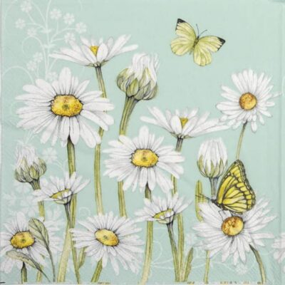 Lunch Napkins (20) - Daisy green