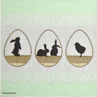 Paper Napkin - Easter shadows green