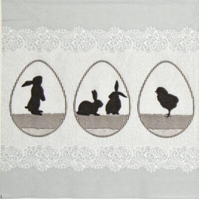 Paper Napkin - Easter shadows grey
