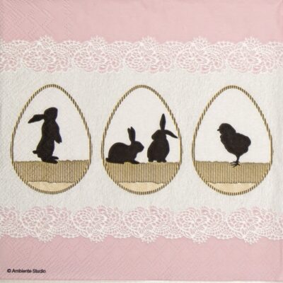 Paper Napkin - Easter shadows rose