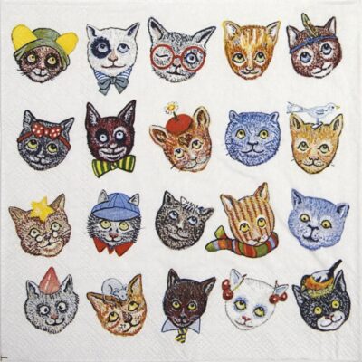 Paper Napkin - Funny cats