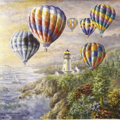 Paper Napkin - Hot air balloons
