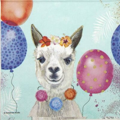 Paper Napkin - Party lama