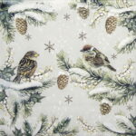 Paper Napkin - Sparrows in Snow