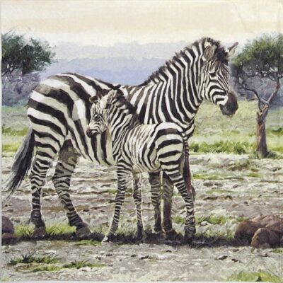 Paper Napkin - Zebras