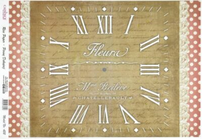 Rice Paper - Red Polka Dot Clock