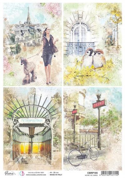 Rice Paper - Notre Vie Cards - CBRP185 (22 x 32cm)
