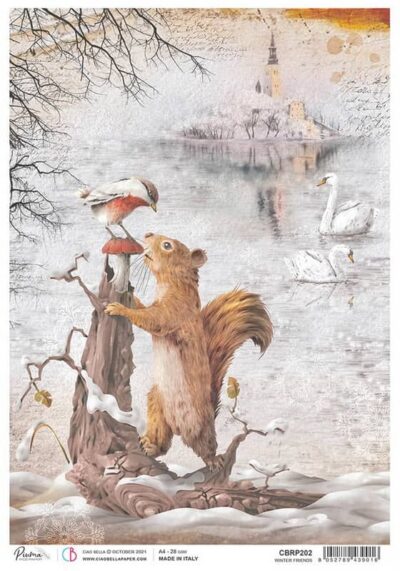 Rice Paper - Winter Friends - CBRP202 (22 x 32cm)