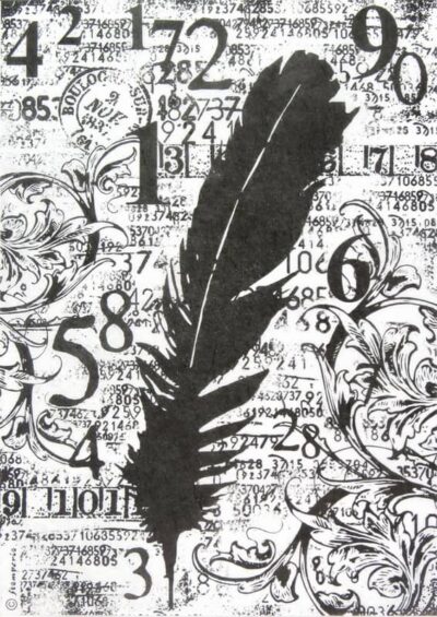 Rice Paper - Black Feather
