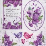 Rice Paper - Painted Flower and birds