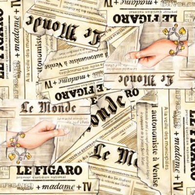 Stamperia Rice Paper - News Figaro (50 x 50cm)