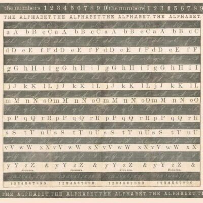 Stamperia Rice Paper - Alphabet (50 x 50cm)